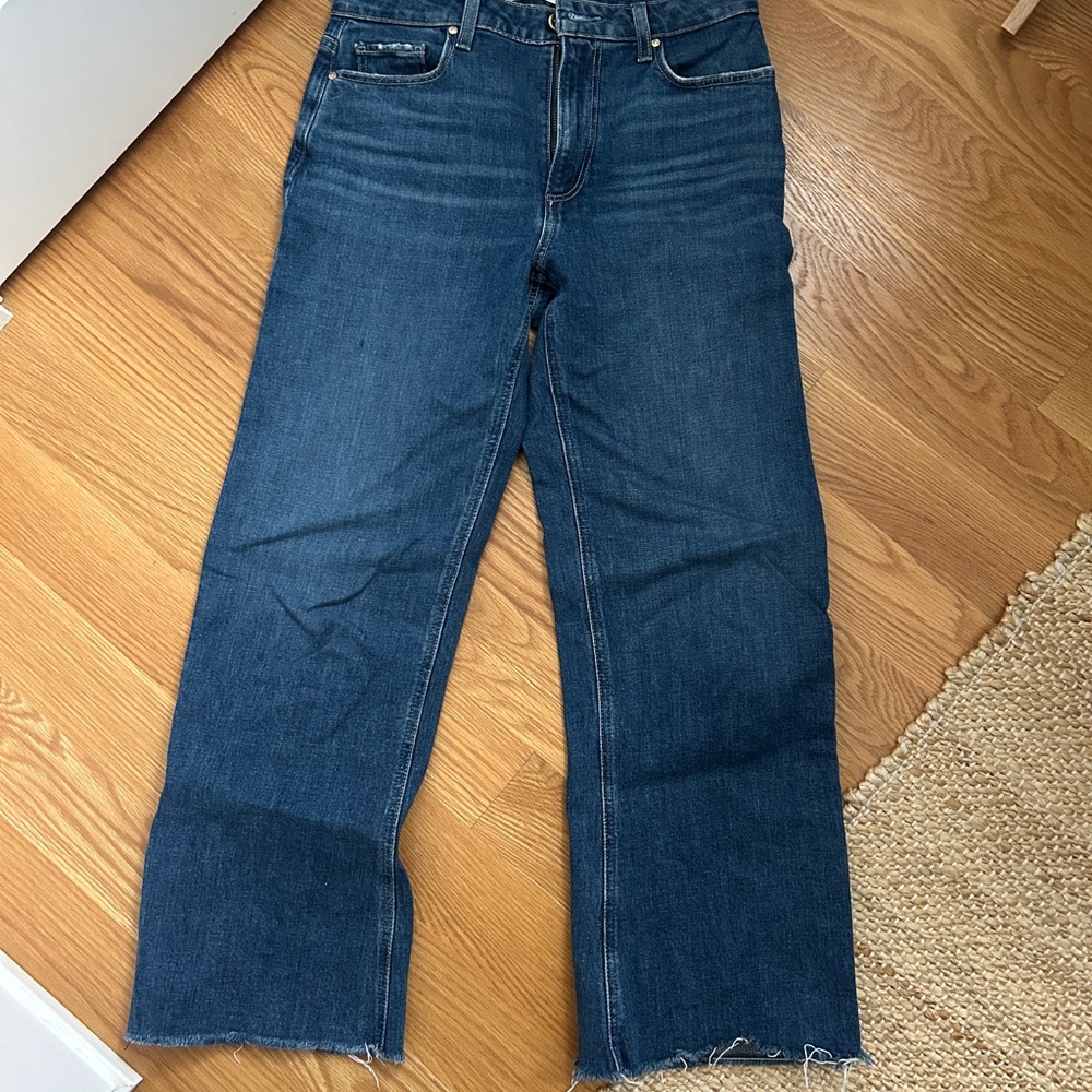 PAIGE Women's Flare Jeans in Dark Blue